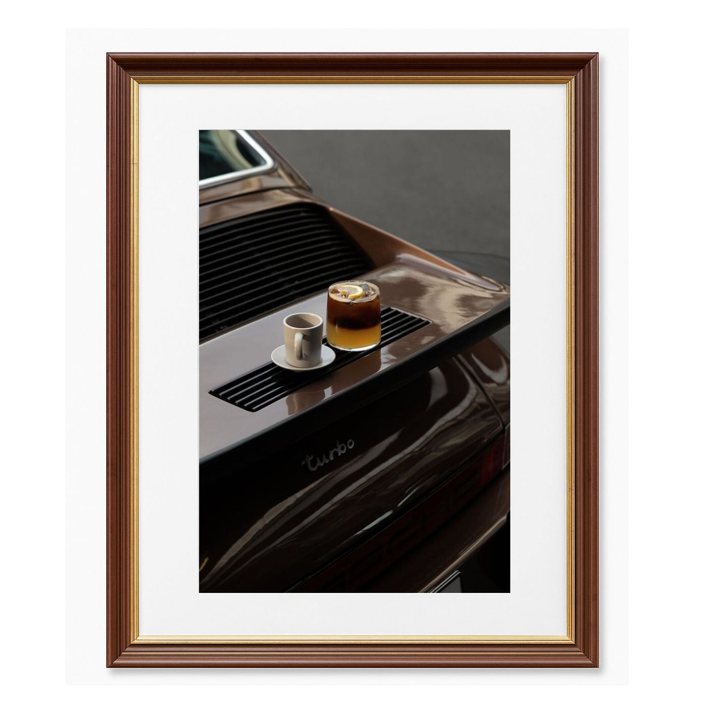 Coffee on Turbo – Porsche 911 Edition -  Framed Art - Multiframe