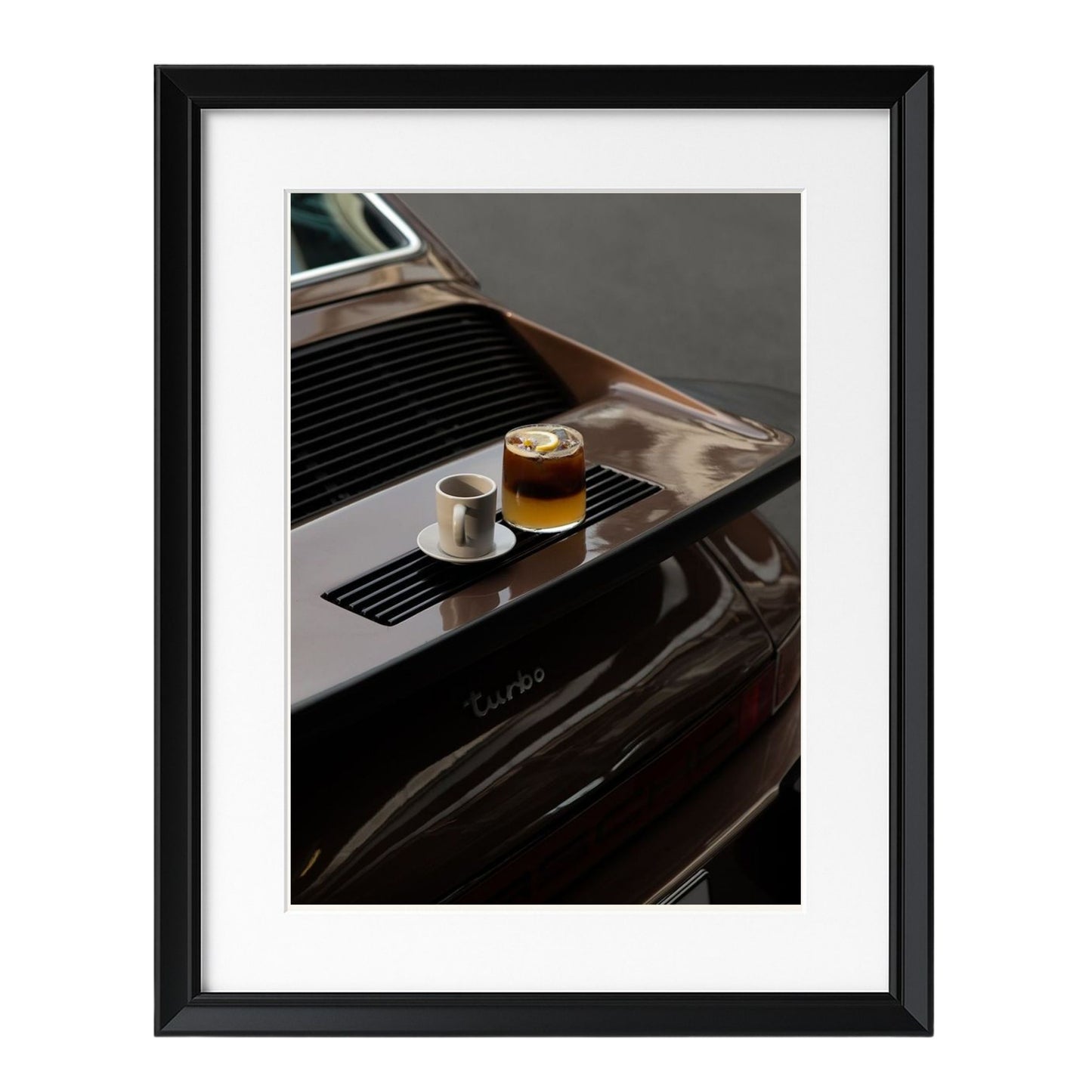 Coffee on Turbo – Porsche 911 Edition -  Framed Art - Multiframe