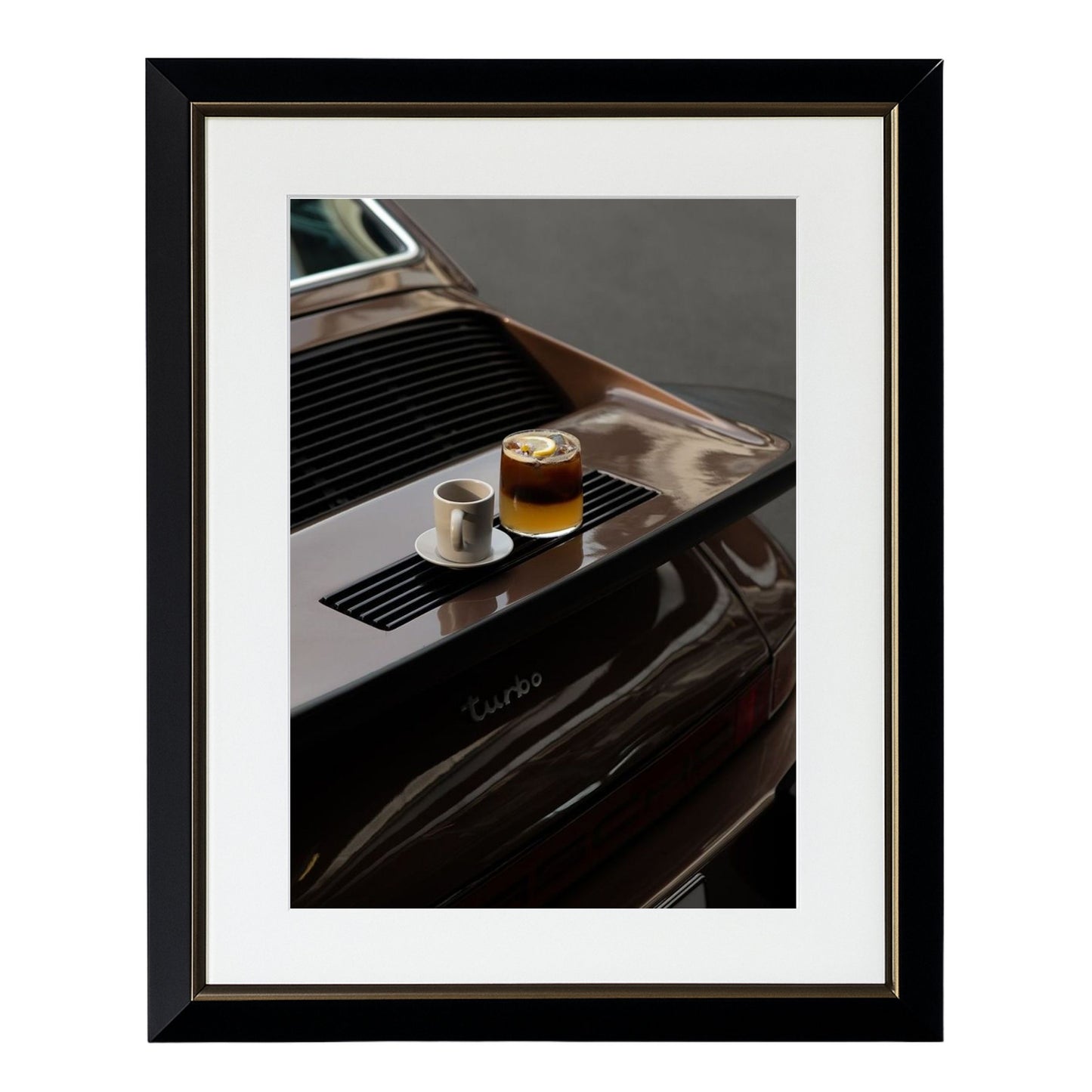 Coffee on Turbo – Porsche 911 Edition -  Framed Art - Multiframe