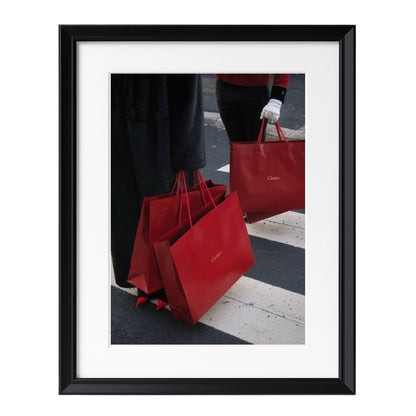 Cartier Shopping Bags - Framed Art - Multiframe