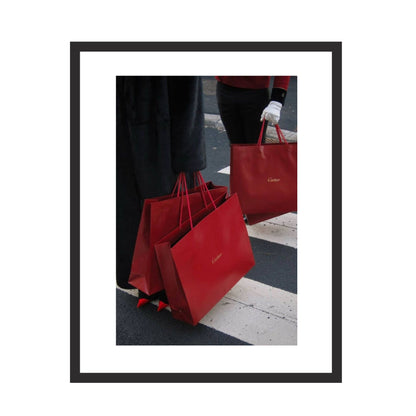 Cartier Shopping Bags - Framed Art - Multiframe