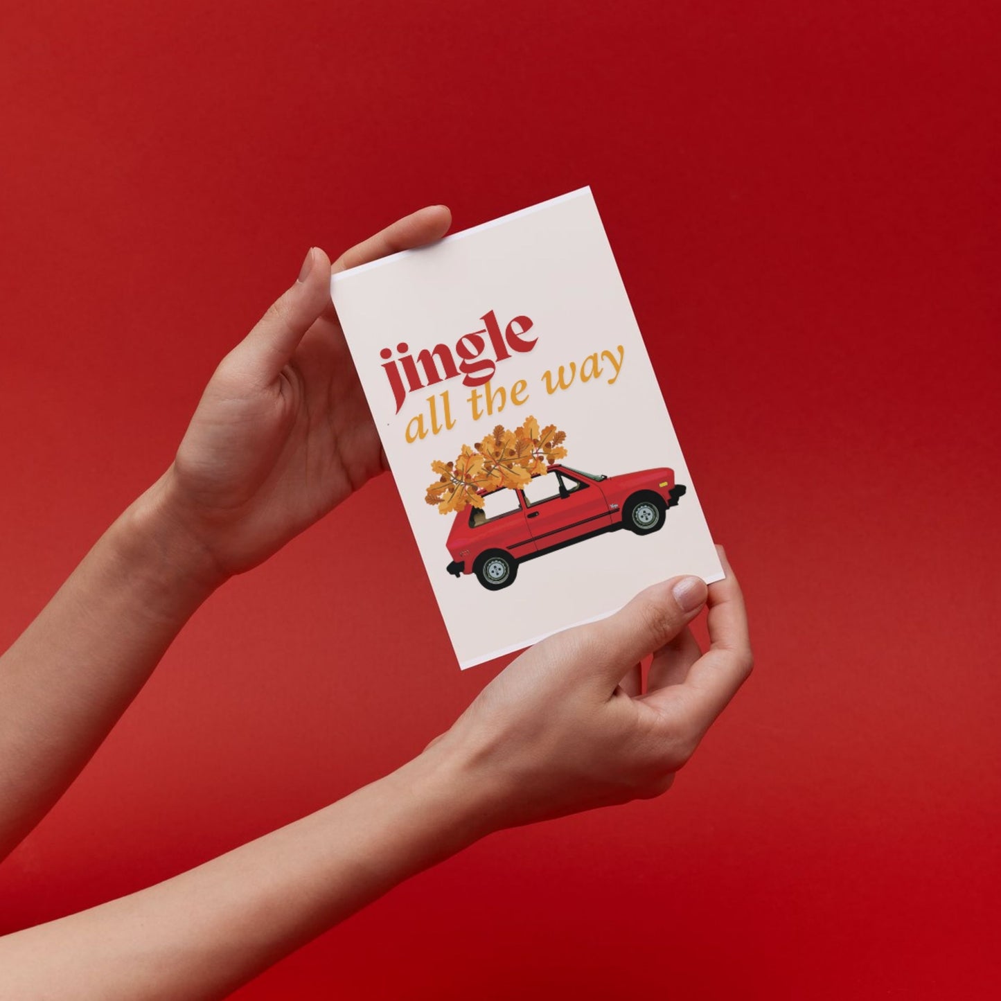 XMAS 26 Greeting Card - Yugo Jingle All The Way