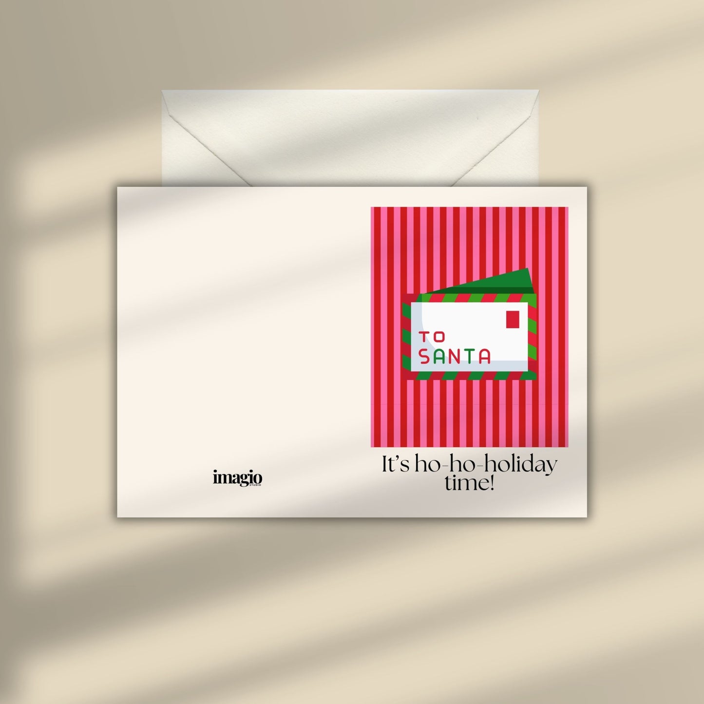 XMAS 26 Greeting Card - It's Ho-Ho-Holiday Time!