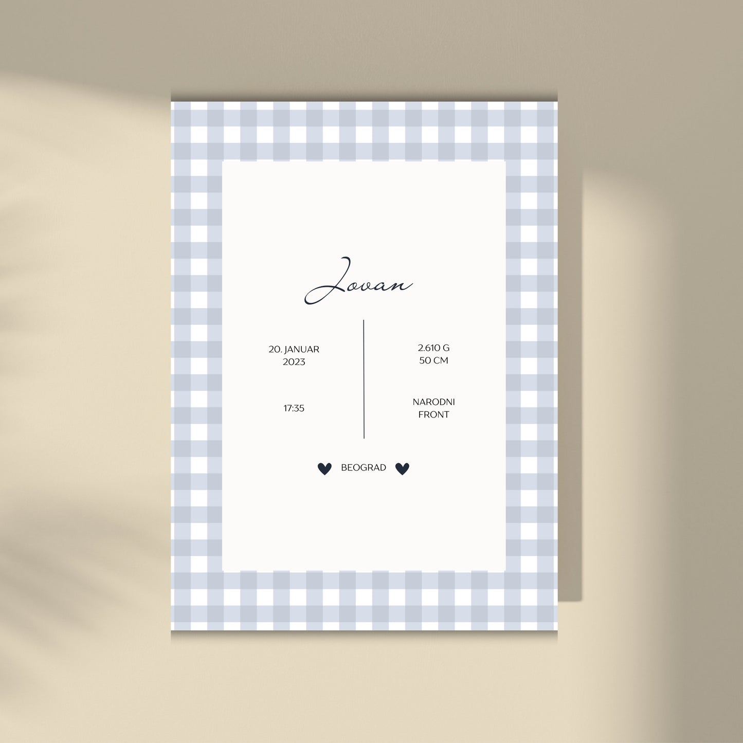 CUSTOMIZE IT! Gingham Pattern No.1 Poster