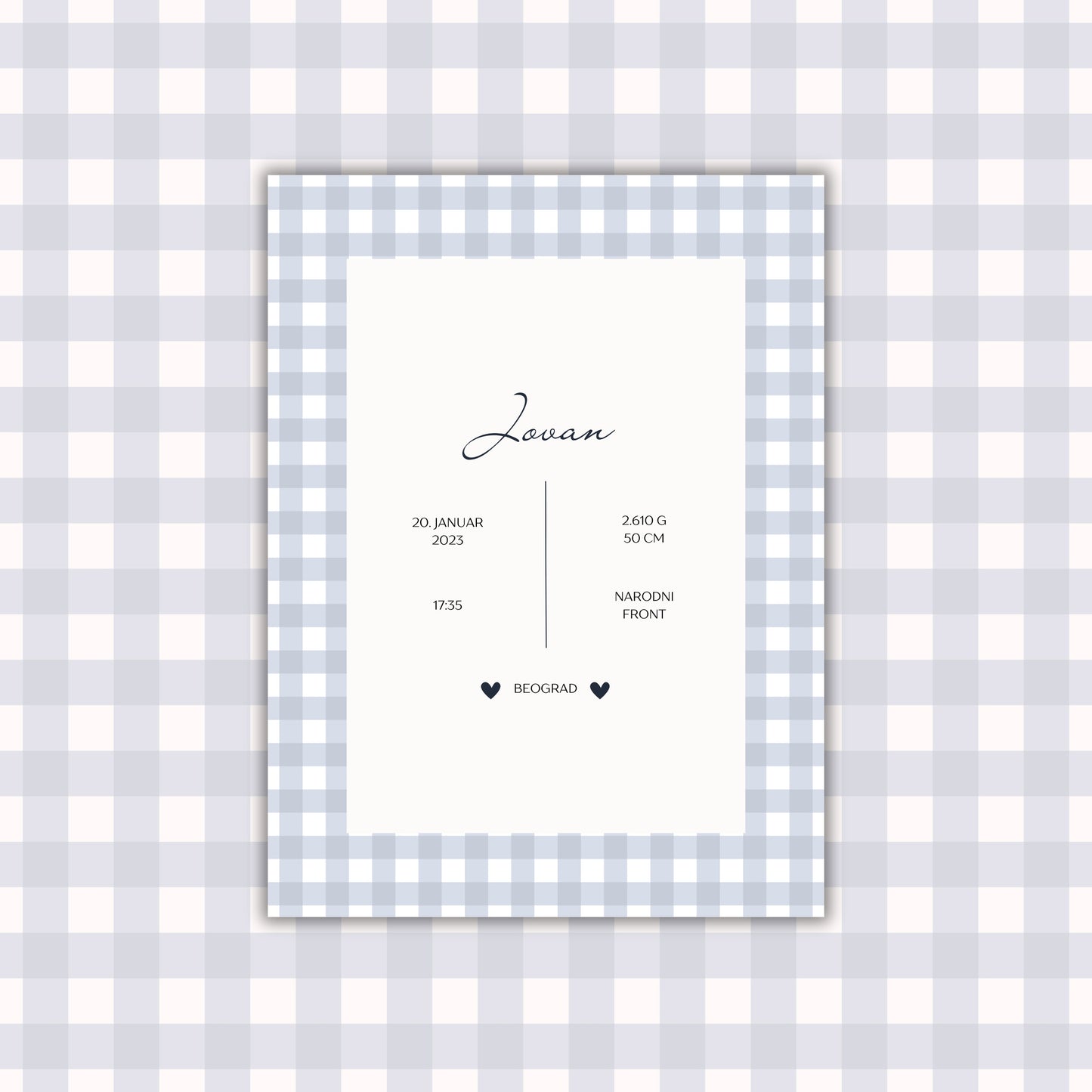 CUSTOMIZE IT! Gingham Pattern No.1 Poster