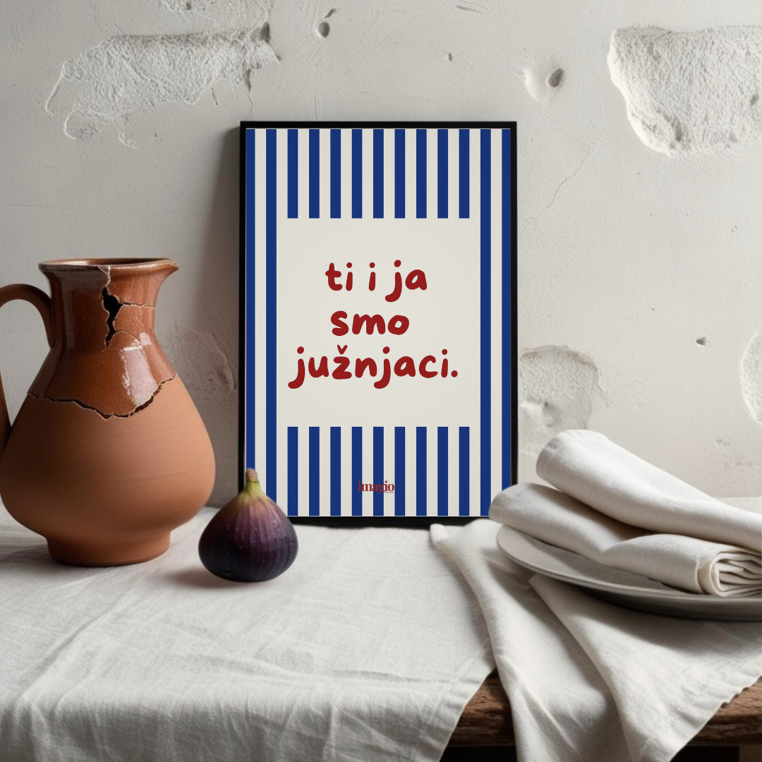 Color Pop Art Poster - Ti i ja smo južnjaci. - Red