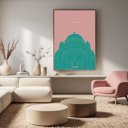 Temple of Saint Sava - Pastel No.3