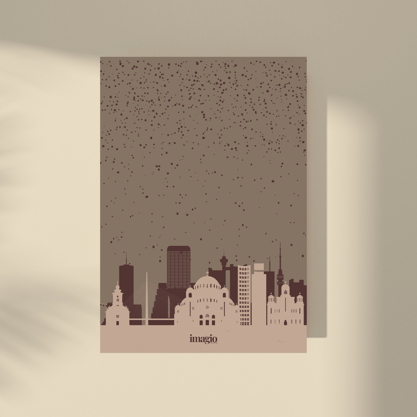 Belgrade Panorama - Hazelnut Color Palette Poster