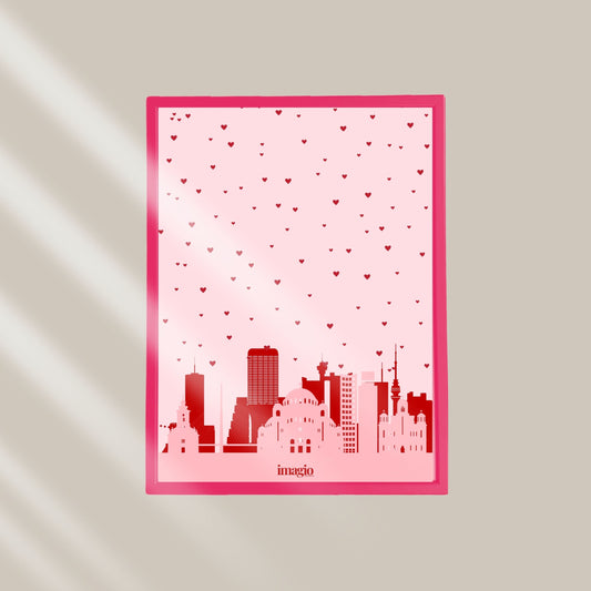 Frame Wood/Glass - Pink Multisize