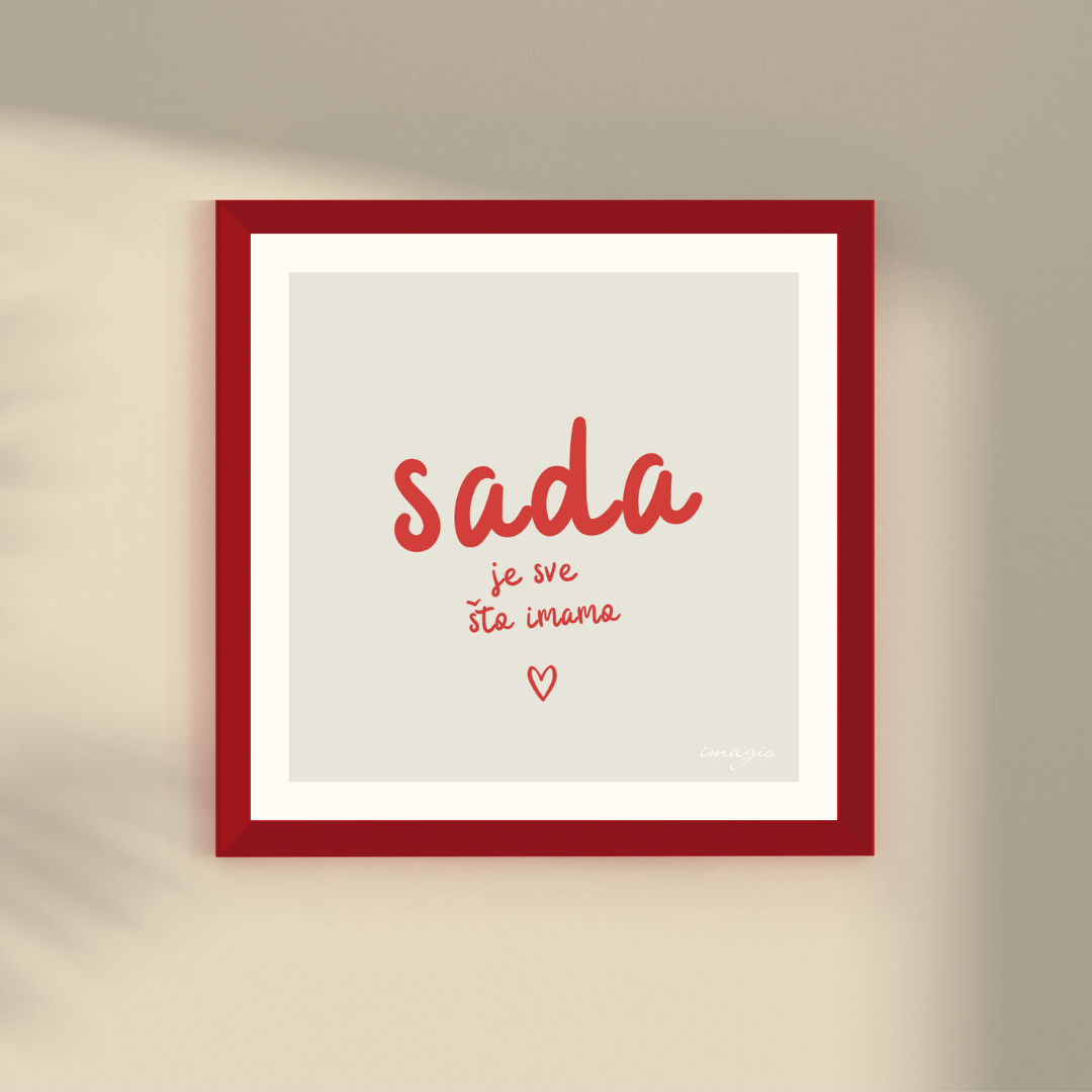 Miniature - SADA je sve što imamo - Red/White Frame