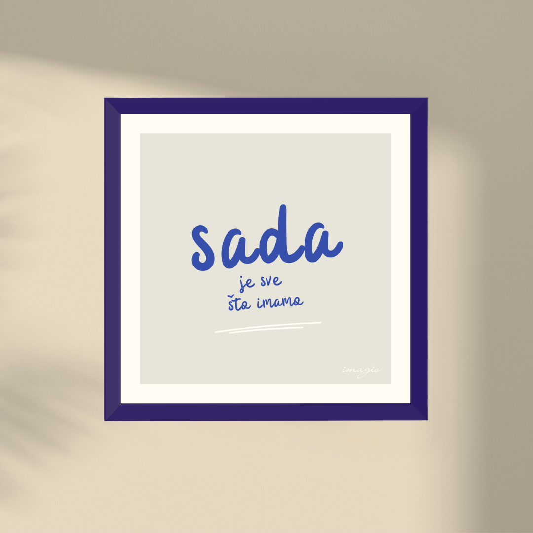 Miniature - SADA je sve što imamo - Navy/White Frame