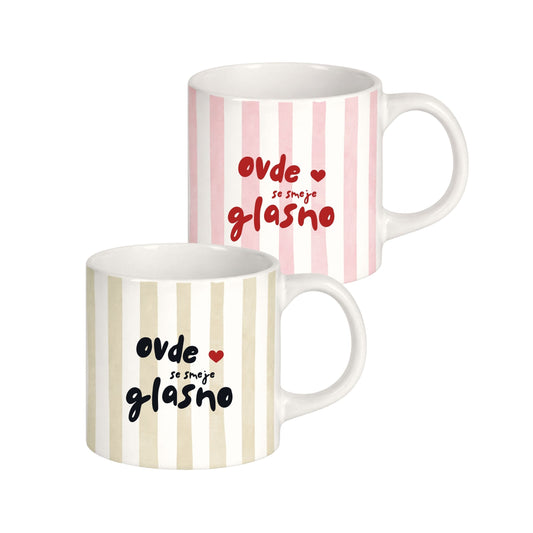 Šolje - Duo set "Ovde se smeje glasno" - 2 x 200ml