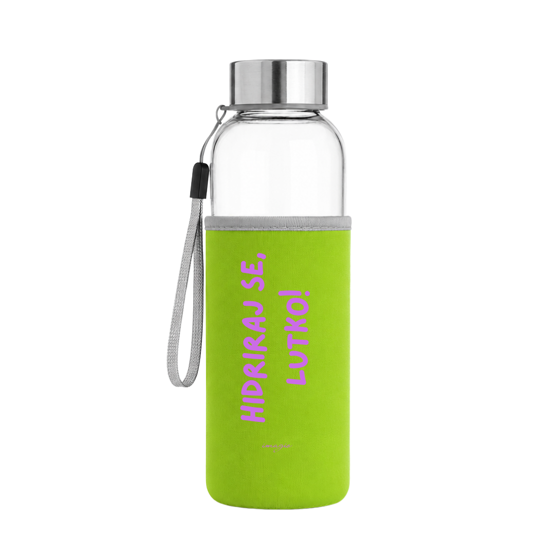 Glass Bottle - Green - Hidriraj se, lutko!