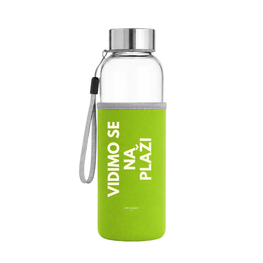 Glass Bottle - Green - Vidimo se na plaži