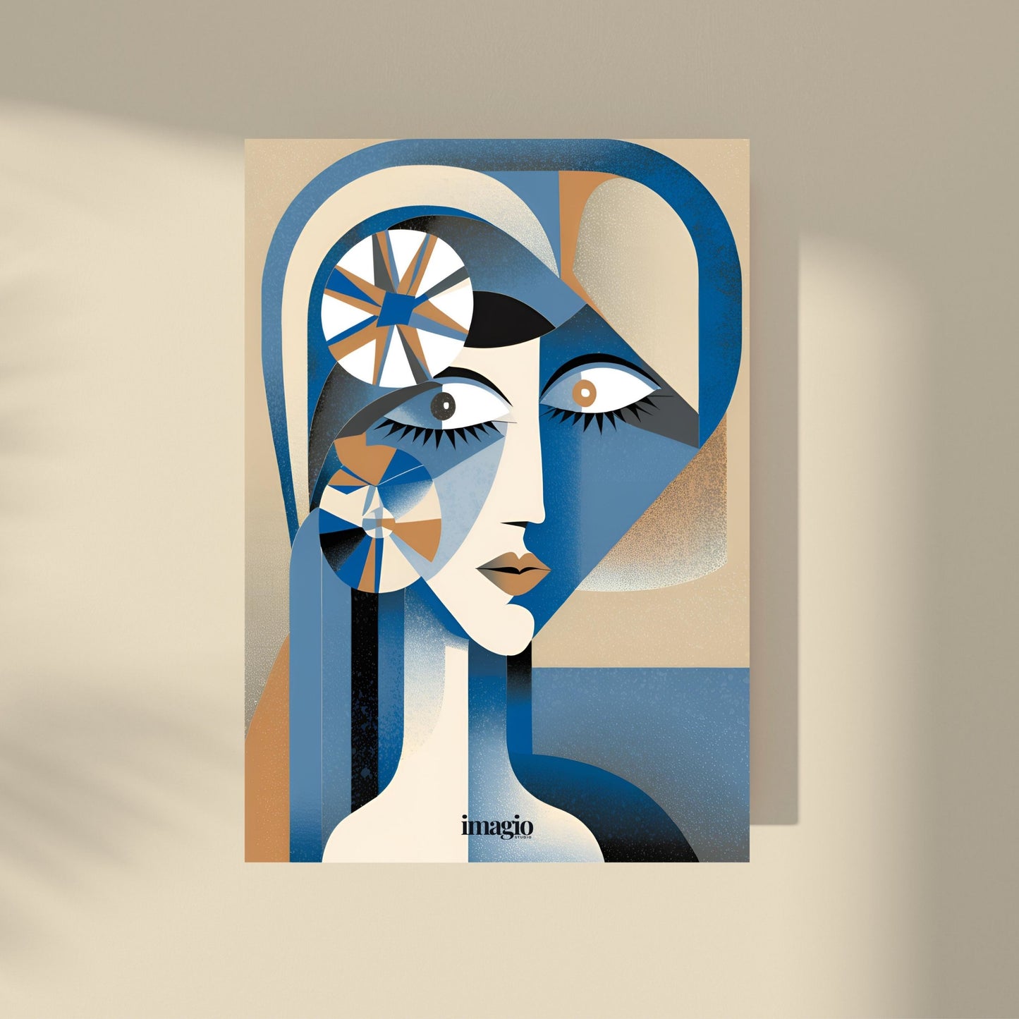 Lost Between Cubism and Surrealism - Beige&Blues #1