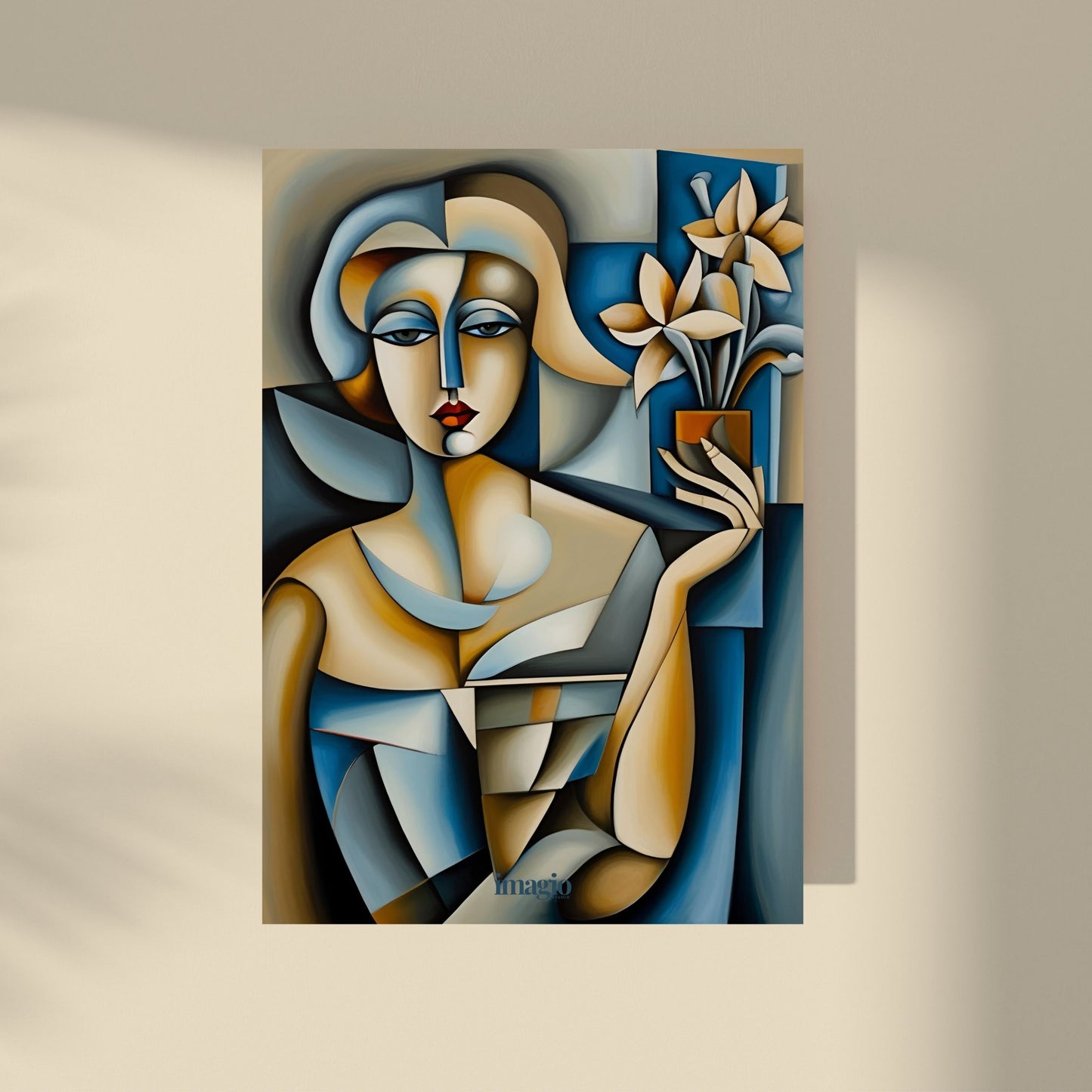 Lost Between Cubism and Surrealism - Beige&Blues #6